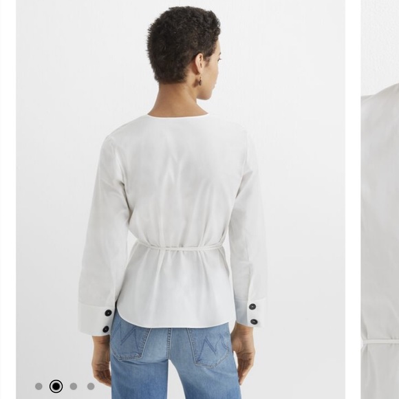 Club Monaco long sleeve wrap top, NWT - Picture 2 of 4